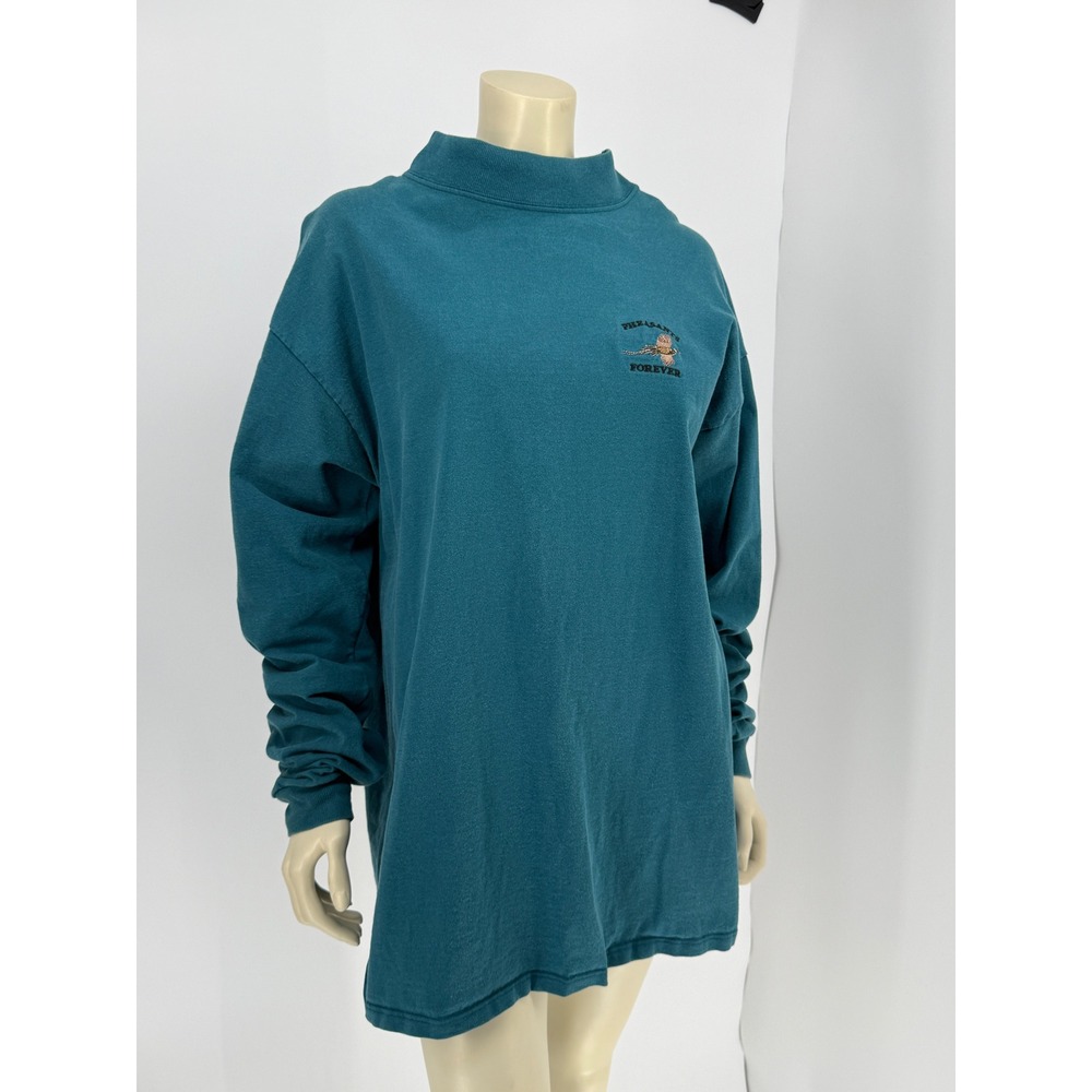 Vtg 80s CAL CRU Extra Burly Heavyweight Long Sleeve T-Shirt XL Pheasants Forever